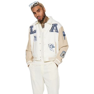 2025 gros Varsity veste laine corps en cuir véritable bras Letterman veste collège Varsity vestes - Product Image 1