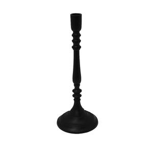 Lot de 3 bougeoirs coniques en métal noir mat personnalisés à la main pour la décoration d'événement de table de fête de Noël à la maison en fer - Product Image 1