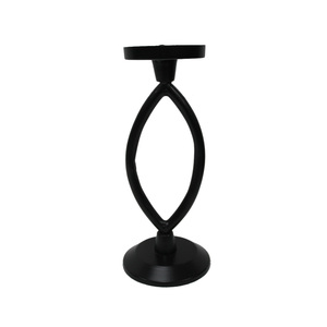 Christmas Decorative <b>Metal</b> <b>Candle</b> Pillar <b>Holder</b> <b>Black</b> Color For Home Wedding Christmas Tabletop Lighting Decor Handmade Bulk - Product Image 1