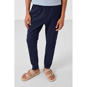 Pantalones Chinos Tommylife para Hombre, Corte Estándar, Tejido Ligero y Elástico, Mezcla de Algodón Azul Marino, Cómodos para Uso Diario - Product Image 5