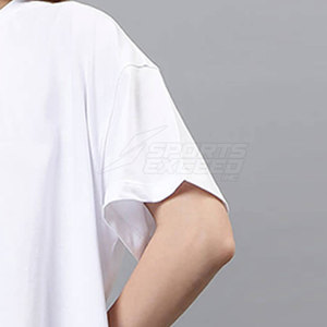 Camiseta de Verano para Mujer, Diseño Nuevo, Holgada, de Manga Corta, Informal, 100% Algodón, Transpirable, Color Personalizado - Product Image 5