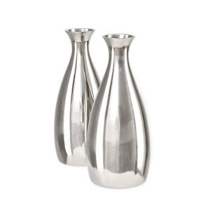 Vase de table moderne minimaliste en métal doré pour décoration de bureau ou de salon Présentoir de fleurs en aluminium - Product Image 2