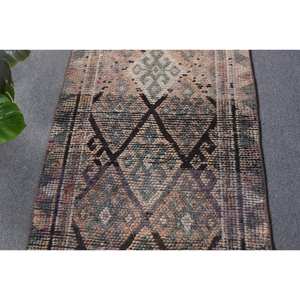 Vintage turco Kilim 250X1090 pies marrón Beige área alfombra tejido plano Patchwork diseño tradicional comedor respetuoso con el medio ambiente - Product Image 5
