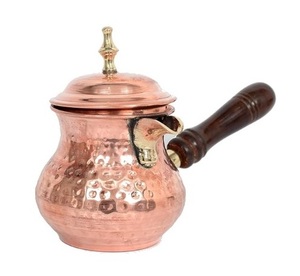 หม้อต้มชาและกาแฟแบบตุรกีทำด้วยมือทำจากสแตนเลสเคลือบเงา - Product Image 2