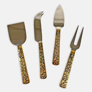 Ensemble d'épandeurs de fromage uniques Épandeur de fromage à poignée en forme de souris plaqué or personnel avec lame plaquée argent - Product Image 6