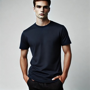 Oem Customized logo Design Plus Size Men's Casual and Versatile Loose Ice Silk Men's <b>Summer</b> Loose Short Sleeved T <b>Shirt</b> - Product Image 4