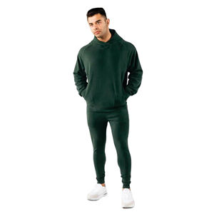 Survêtement Respirant en Coton Ensemble de Survêtement d'Hiver pour Hommes à Manches Longues Design Solide Col à Capuche Couleurs Personnalisées - Product Image 1