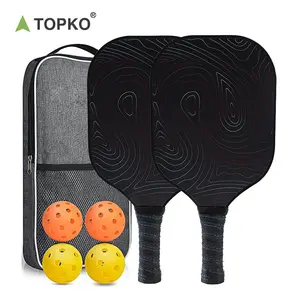 TOPKO High Quality Carbon Fiber Pickleball Paddle Tennis Sports Ball Sports Rackets Sports Equipment Peak Racket