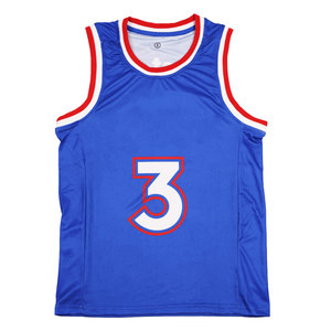 Vente en gros Maillot de basket-ball athlétique bleu personnalisé pour hommes et jeunes Tops grande taille avec sublimation respirante et personnalisée imprimée - Product Image 1