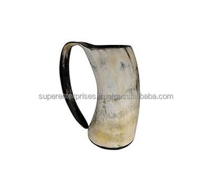 Taza con cuerno de vaca de diseño de alta calidad para beber cerveza, decoración interior, Material único, tazón para beber - Product Image 5