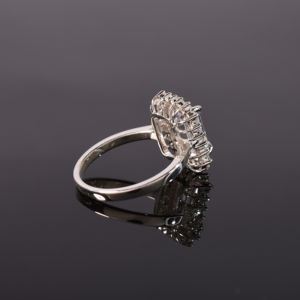 แหวนหมั้นเพชรโมอิสสีโรสโกลด์18kt ออกแบบได้ตามต้องการชุดของขวัญแต่งงานสำหรับผู้หญิงคุณภาพสูง - Product Image 4