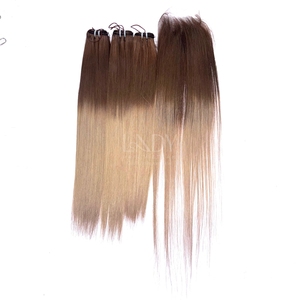 Extensions de Cheveux Humains Vietnamiens de Qualité Supérieure, Lisses Comme des Baguettes, Cheveux Fins de Bébé, Couleur Ombrée, Lot de Bundles avec Closure 2025 – Prix Exceptionnel - Product Image 2