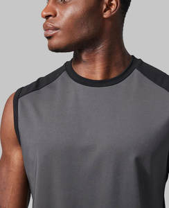 Camiseta sin mangas personalizada de talla grande para hombre, chaleco de gimnasio de algodón transpirable de secado rápido para correr, entrenamiento, decoración impresa - Product Image 1