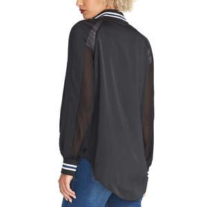 Giacca Bomber Reversibile Leggera con Zip Nera da Donna Rachel Roy, con Cappuccio e Collo Alto, Traspirante, Taglia X-Large per Primavera - Product Image 2