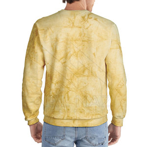 2023 Hot Design Sweat-shirt en coton pour hommes avec col rond OEM Custom Made Plain Dyed Acid Wash pour l'hiver - Product Image 4