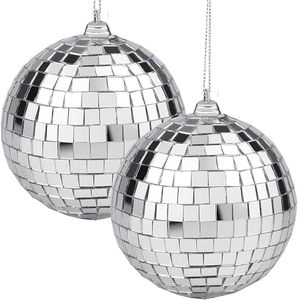 Vente en gros de boules rondes en verre de mosaïque de Noël décorées d'ornements de boule de mosaïque suspendus décorations de boule de fête de mariage de vacances - Product Image 1