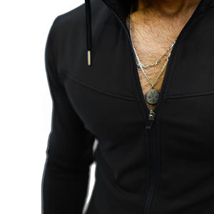 Conjunto Deportivo Unisex de 2 Piezas para Hombre, Sólido, Otoñal, Cómodo, Elástico, Transpirable, Ecológico, Antiestático, de Peso Medio, para Gimnasio, Entrenamiento y Deportes - Product Image 3