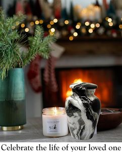 แก้วอลูมิเนียมเคลือบเงาสำหรับผู้ใหญ่ขนาดใหญ่ทำด้วยมือใส่เถ้ากระดูกแต่ละชิ้นใช้ฝังศพเฉพาะงานศพ - Product Image 6