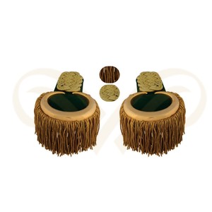 Fabricantes de calidad, Charretera de algodón verde, lingotes dorados, accesorios de uniformes ceremoniales, equipo de defensa personal - Product Image 4