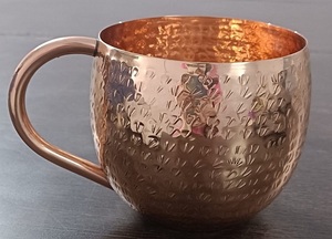 Taza de cobre con diseño martillado personalizado, vaso de cerveza de cobre, mula de Moscú de cobre y calidad 100% pura, superventas - Product Image 2