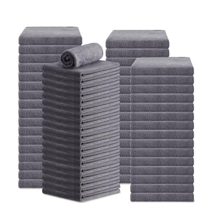 Nouveauté serviette de spa en pur coton biologique serviette de cheveux avec logo personnalisé serviette de bain jetable pour salon de coiffure - Product Image 1