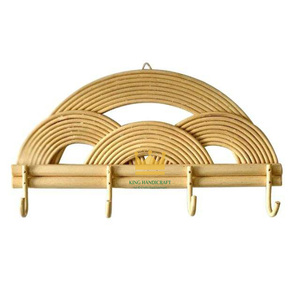 ตะขอแขวนผนังทำด้วยมือทำจากหวายธรรมชาติชั้นวางของหวายจากเวียดนาม - Product Image 6