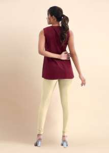 Trendmalls Femme Respirant Tricoté Microfibre Élasthanne Stretch Écologique Doux Leggings Ultrasoft Ceinture Élastique - Product Image 5