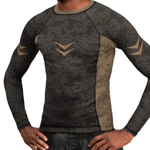 Protection contre les éruptions cutanées respirante UPF 50 + Compression pour hommes de marque personnalisée adaptée au surf, à la natation, aux sports de plein air Service OEM/ODM disponible - Product Image 1