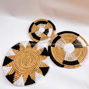 Jacinthe d'eau naturelle faite à la main rustique moderne Art Antique tenture murale panier décoration murale décor à la maison fabriqué au Vietnam - Product Image 3