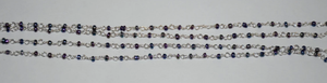 Chaîne de chapelet de perles Miyuki plaquées argent de pyrite de paon, chaîne perlée de fil de laiton pour la fabrication de bijoux, chaîne de rouleau de prix de gros - Product Image 3