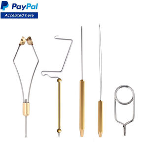 Kit d'outils de montage de mouches de pêche, Pince de pêche, Finitionneur de bobines, Ciseaux, Empileur de plumes de hackle - Acier inoxydable japonais 410 pour la pêche à la mouche SIGAL - Product Image 3