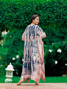 Summer Trending <b>Women</b> Wear Rayon Tie Dye Long <b>Kaftan</b> - Product Image 3