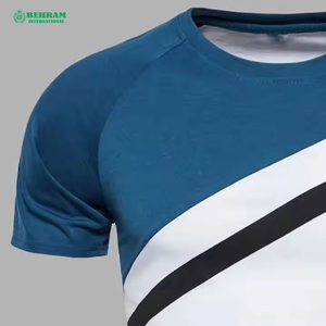 T-shirt basique décontracté pour homme, col rond, 100% laine noire, coupe ajustée, manches courtes, écologique, respirant, prix bas, très tendance - Product Image 3