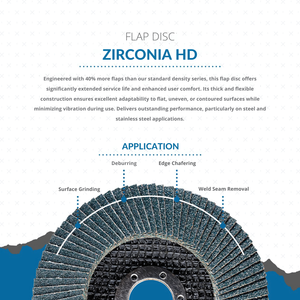 Netron Premium 125x22mm disque à lamelles en zirconium haute densité T27 personnalisable OEM/ODM/OBM meulage en acier inoxydable - Product Image 3