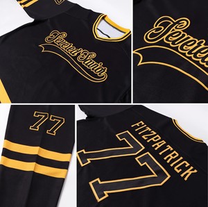 Uniforme de Hockey sobre Hielo de Poliéster con Logotipo Personalizado Profesional, Ropa Deportiva de Equipo con Bordado, Servicio de Fabricación OEM al por Mayor, Tipo de Patrón en Blanco - Product Image 6