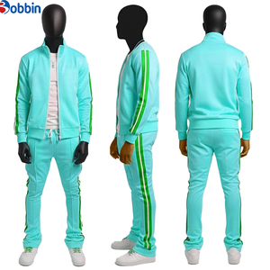 Conjunto Deportivo de Invierno para Hombre, Tendencia Superior, Personalizado, de Algodón, Chaqueta con Cremallera Transpirable y Pantalones Deportivos con Franja Lateral, Dos Piezas - Product Image 4