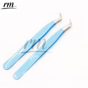 Pinzas de Punta pulida plateada RMI y agarre de pinzas con recubrimiento en polvo azul cielo personalizado Punto de volumen de arranque de 45/65/90 grados - Product Image 3