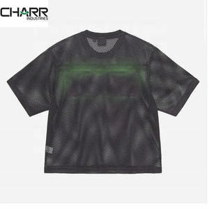 Camiseta Deportiva de Malla Transpirable Extra Grande Unisex de Alta Calidad Personalizada, Pantalones Cortos de Béisbol y Fútbol Estampados de Talla Grande, Camiseta Corta Cuadrada - Product Image 5