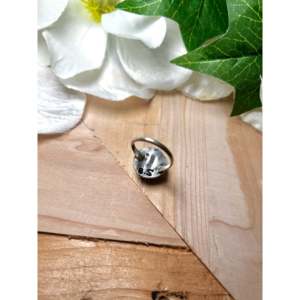 Handmade <b>Boho</b> Navajo Angel Wing Variscite & Sterling <b>Silver</b> <b>Ring</b> Turquoise Gemstone Size 8.25 Everyday Wear - Product Image 4
