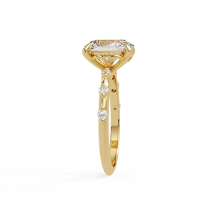 Art Deco Oval <b>Bubble</b> Band Lab Grown Diamond Rings 14K Solid Gold <b>Wedding</b> Rings Engagement Rings IGI Certified Factory Wholesale - Product Image 4