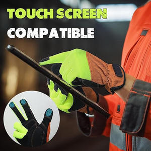 Guantes de Seguridad de Microfibra Transpirables con Luz LED de Alta Visibilidad y Logotipo Personalizado, Anti-Vibración e Impacto para Mecánicos, Trabajo y Tráfico - Product Image 4