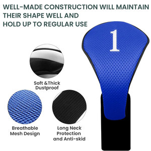Funda protectora para cabeza de palo de golf, construcción de tela suave para protección del palo y adecuada para viajes - Product Image 3