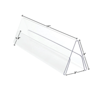 Support de Présentation en Acrylique Double Face Personnalisé pour Plaque Nominale, Support de Bureau Triangulaire Transparent en Forme de A pour Bureau et Commerce de Détail, Chine