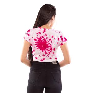 Wholesale Women Tie Dye <b>Crop</b> <b>Top</b> T Shirt Oversize Short Sleeve T Shirt Blank Streetwear T Shirt Unisex Plain Women Summer Cloth - Product Image 2