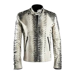 Wholesale Stylish High Quality <b>Casual</b> Breathable Trendy <b>Mens</b> Outerwear Premium Design <b>Men</b> Snake Print Leather Winter <b>Jacket</b> - Product Image 1