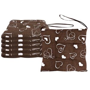 Elegante decoración del hogar 40x40 cm cojines para sillas acolchado algodón poliéster corazones en marrón gris rojo elegante asiento almohadas - Product Image 1