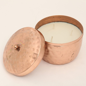 Tarro de vela hecho a mano indio, vela de estilo estañado de hierro votiva con tapa de cera, olla de cera de latón, diseño martillado votivo, tarro de vela, caja de hierro - Product Image 3