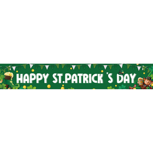Bandera del Festival del Día de San Patricio - Fondo de Fiesta con Trébol Verde Irlandés - Product Image 4