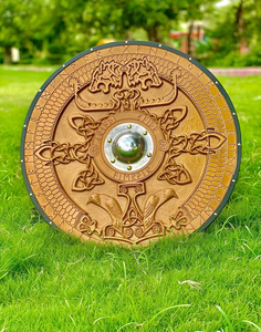 Décoration murale en métal en forme d'épée viking ronde faite à la main, décoration d'intérieur, épée sculptée - Product Image 2