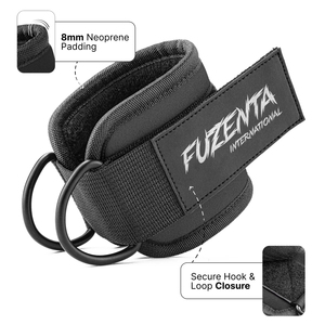 Accessoire de câble pour musculation, anneau en D, machine de musculation, entraînements des jambes et des fessiers, haltères, sangles de cheville rembourrées en néoprène, sangles de cheville de fitness - Product Image 4